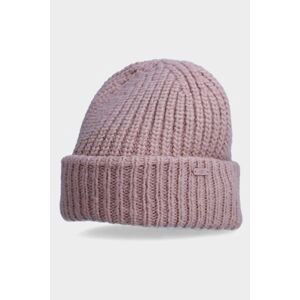 Women's winter hat with 4F wool pink