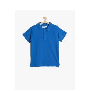 Koton Boys' Saxon Blue Polo Neck T-Shirt