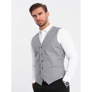 Ombre Men's suit vest without lapels - gray