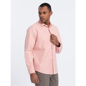 Ombre Men's REGULAR FIT shirt with pocket - pink