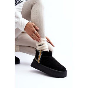 Platform Snow Boots With Black Udra Pattern