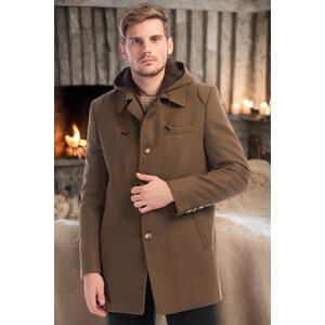 PLT8335 DEWBERRY MEN'S COAT-STRAIGHT CAMEL