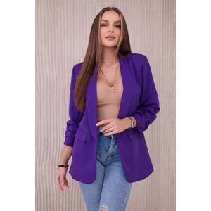 Elegant blazer with dark purple lapels