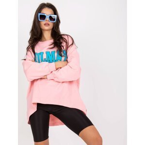 Light pink and blue oversize hoodie