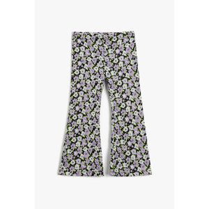 Koton Girl's Purple Patterned Trousers