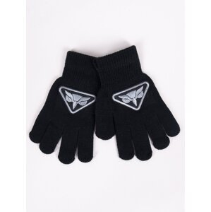 Yoclub Kids's Boys' Five-Finger Gloves RED-0233C-AA5B-001
