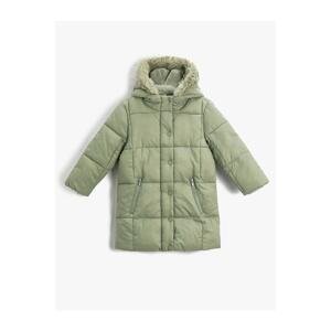 Koton Hooded Quilted Inflatable Long Coat