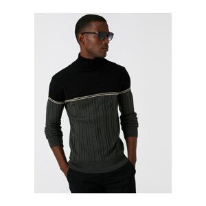 Koton Turtleneck Knitwear Sweater Color Block