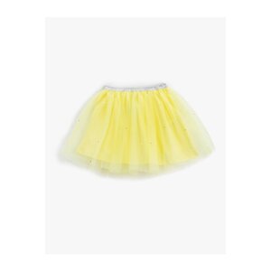 Koton Tutu Mini Skirt with Shiny Lining and Shiny Elastic Waist