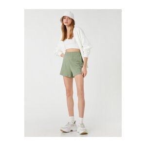Koton Relaxed-Cut Shorts. The waist is thick, elasticized.