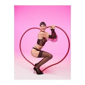 Koton Tulle String Panties Heart Embroidered Piping Detailed