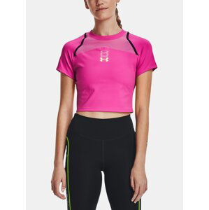 Under Armour T-Shirt UA Run Anywhere Crop SS-PNK - Women