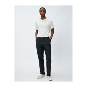 Koton Classic Trousers Slim Fit Buttoned Pocket Detailed
