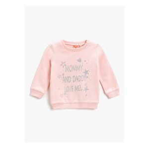 Koton Patterned Girl's Pink Sweatshirt 3skg10087ak
