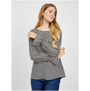 Orsay Black & White Ladies Patterned Blouse - Women