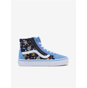 Blue Boys Patterned Ankle Sneakers VANS SK8-Hi Reissue Side Z - Boys