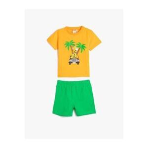 Koton Shorts T-Shirt Set Printed Cotton