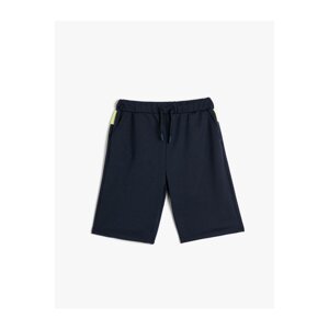 Koton Tie Waist Shorts with Pockets Contrast Color