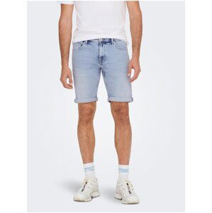 Light blue mens denim shorts ONLY & SONS Ply - Men