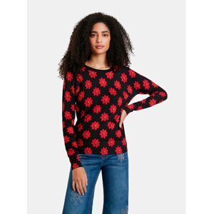 Red-Black Women Floral Sweater Desigual Nicaragua - Women