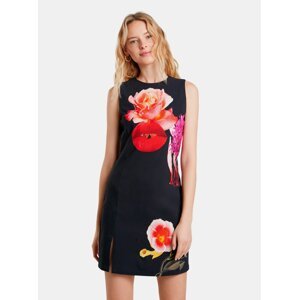 Dark Blue Women Floral Pencil Desigual Lips - Women