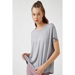 Koton Women's T-shirts, 2 cm 12052 cm Gray