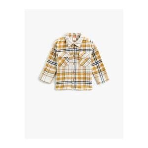 Koton Lumberjack Shirt Soft Textured Flap Pocket Long Sleeve