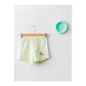 LC Waikiki Girl's Shorts With An Elastic Printed Waist And Food Bowl