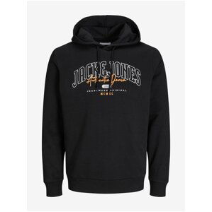 Black Mens Hoodie Jack & Jones Larry - Men