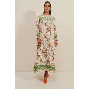 Bigdart 1947 Patterned Long Dress - Green