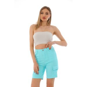 BİKELİFE Women's Mint Green High Waist Lycra Shorts & Bermudas