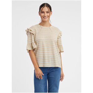 Orsay Beige Women's Striped T-Shirt - Women