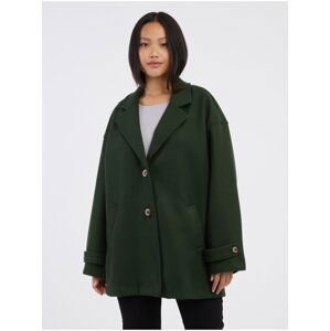 Dark Green Ladies Coat Noisy May Alicia - Ladies