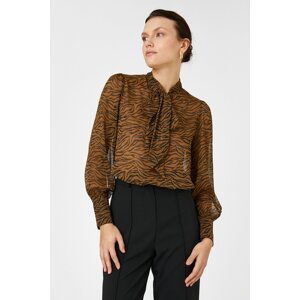 Koton Women's Black Patterned Blouse