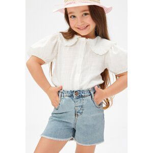 Koton Baby Girl's Elastic Waist and Pockets Denim Shorts 3smg40005pcs