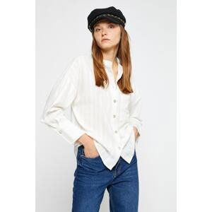 Koton Women's Off White Shirt