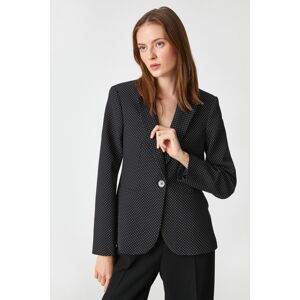 Koton Polka Dot Blazer Jacket with One Button