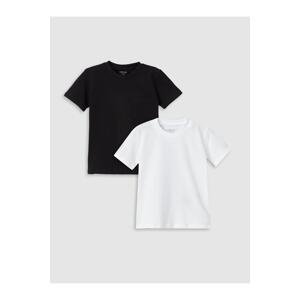 LC Waikiki Crew Neck Short Sleeve Basic Cotton Baby Boy T-Shirt 2-Pack