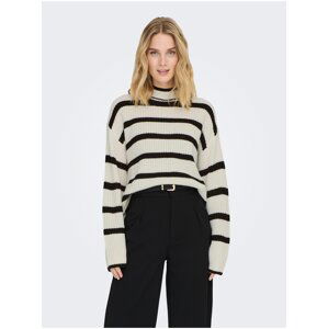 Black and cream ladies striped sweater JDY Justyna - Women