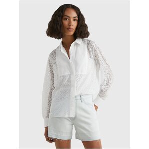 White Ladies Lace Patterned Shirt Tommy Hilfiger - Women
