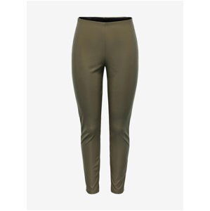 Khaki Women's Leatherette Leggings JDY Soya - Women