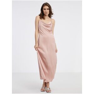 Old Pink Ladies Satin Maxishdress VILA Ravenna - Ladies