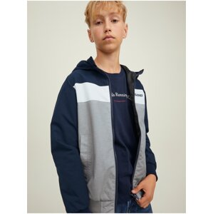 Grey-dark blue boys jacket Jack & Jones Rush - Boys