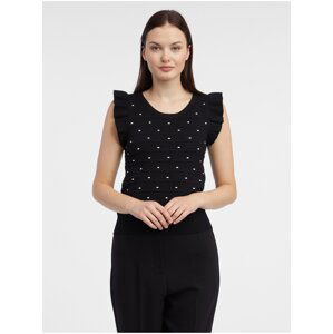 Orsay Black Woman Polka Dot Sweater T-Shirt - Women