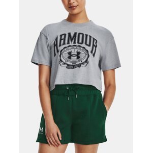 Under Armour T-Shirt UA COLLEGIATE CREST CROP SS-GRY - Women