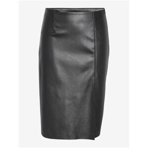 Black Leatherette Pencil Skirt Noisy May Clara - Ladies