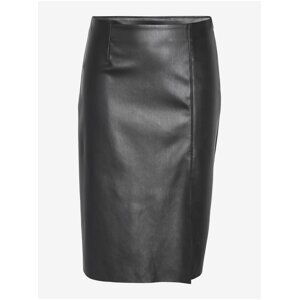 Black Leatherette Pencil Skirt Noisy May Clara - Ladies