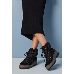 Hotiç Women's Black Flat Boots