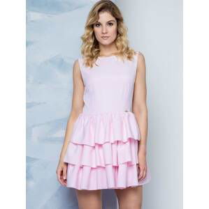 Dress with flounces s. Moriss pink