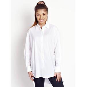 White oversize shirt drawstringed sides LeMonada